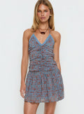 Emika Mini Dress Shadow Blossom Blue