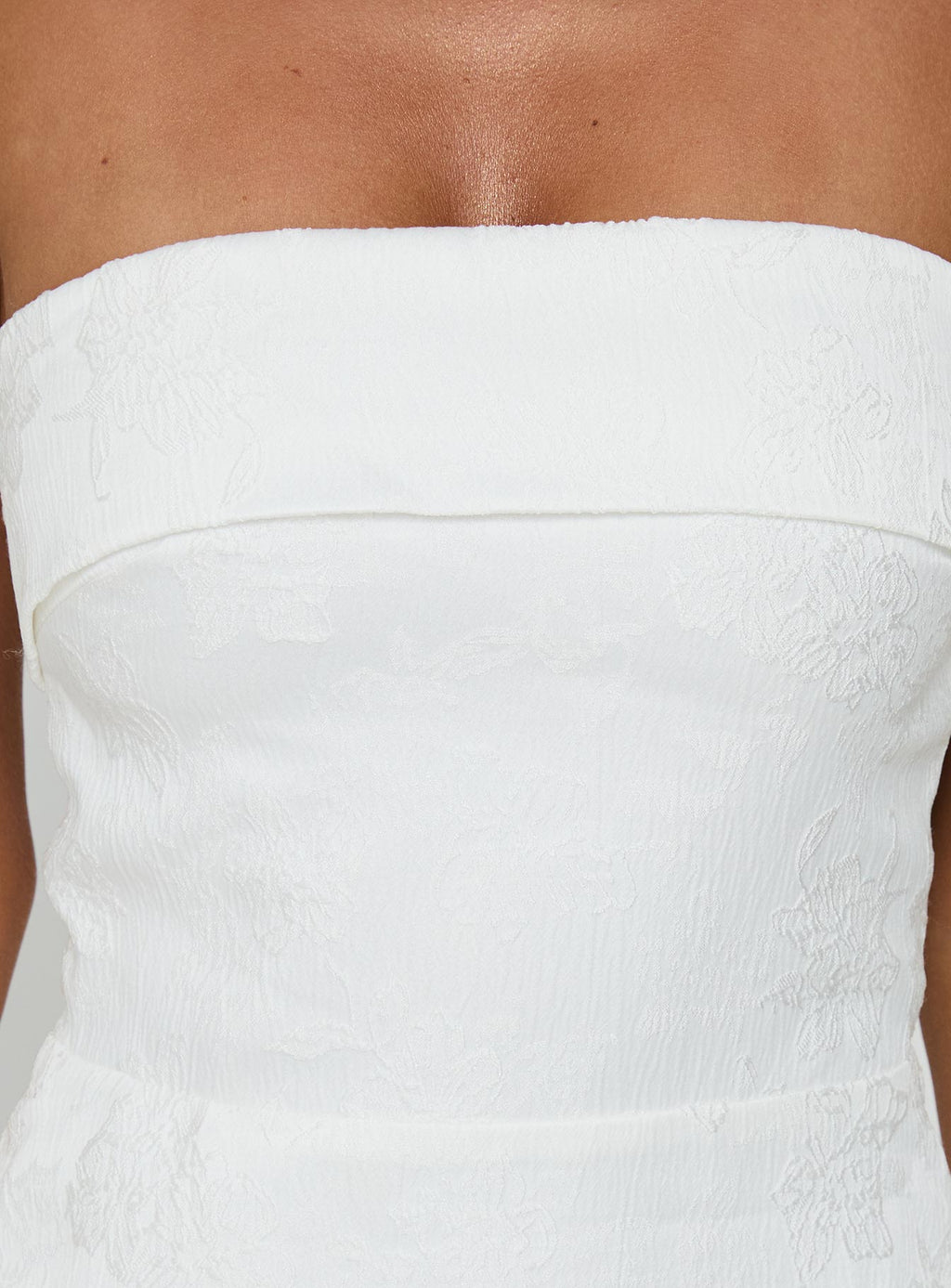Dakhoda Strapless Mini Dress White
