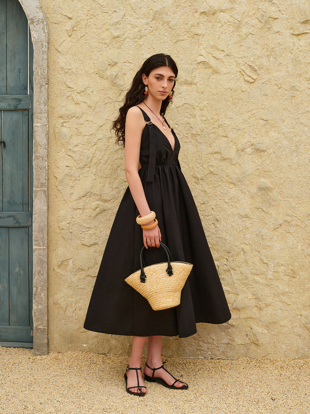 Backless Strappy A-Line Dress