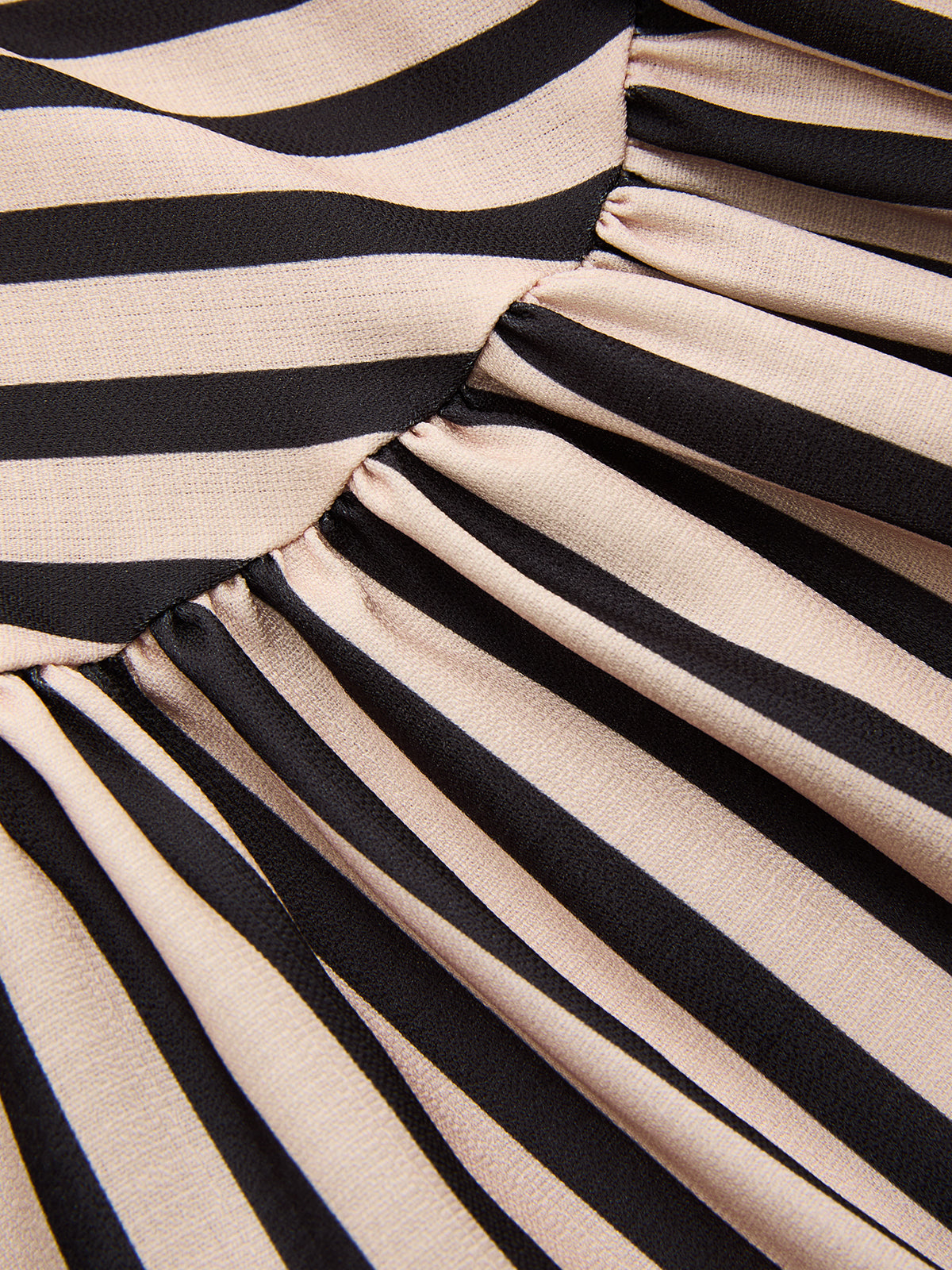 Striped Tie Shoulder V Neck Maxi Dress